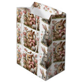 いくつかのバニーの復活祭バスケットの野生の花 ミディアムペーパーバッグ (裏面アングル)