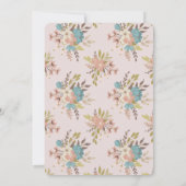 いくつかのバニーの特別なフローラドライブの赤ちゃんシャワー 招待状 (裏面)