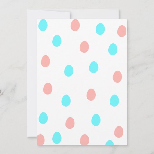 いくつかのバニーの特別な性別のパーティーを明かす 招待状 (裏面)