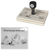 いくつかのバニーはあなたを愛している文字 ラバースタンプ (押印)