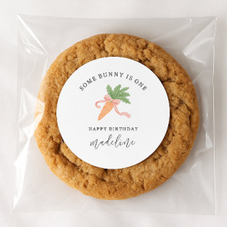 いくつかのバニーはモダン1シンプル歳の誕生日である ラウンドシール