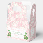 いくつかのバニーは1ピンクグリーンの1番目の誕生日パーティー フェイバーボックス (オープン)