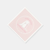 いくつかのバニーは1ピンクジンガム誕生日 スタンダードカクテルナプキン (角)