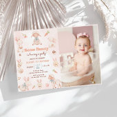 いくつかのバニーイースターエッグ春誕生日写真 招待状