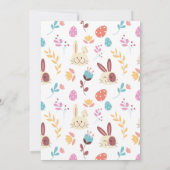 いくつかのバニーイースター1stパーティー誕生日ピンク招待状 招待状 (裏面)