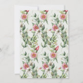 いくつかのバニーグリーンリーロームバス1歳の誕生日 招待状 (裏面)