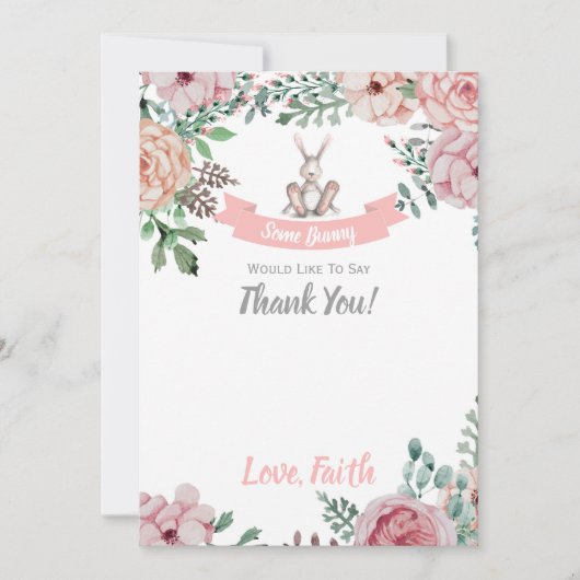 いくつかのバニーサンキューカード サンキューカード (正面)