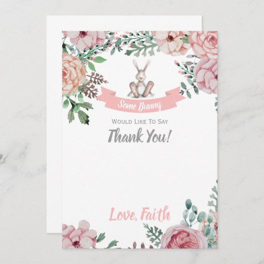 いくつかのバニーサンキューカード サンキューカード (正面/裏面)