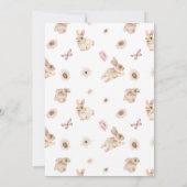 いくつかのバニースイートベビーシャワー招待状 招待状 (裏面)