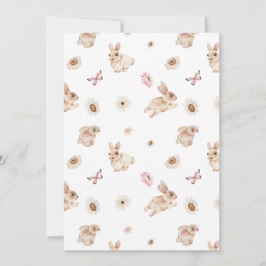 いくつかのバニースイートベビーシャワー招待状 招待状 (裏面)