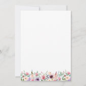 いくつかのバニースウィートフローララブハート1st誕生日 招待状 (裏面)