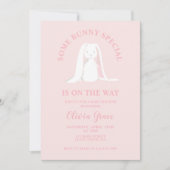 いくつかのバニースペシャルピンクジンガム赤ちゃんシャワー 招待状 (正面)