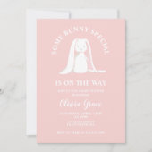 いくつかのバニースペシャルピンクジンガム赤ちゃんシャワー 招待状 (正面)