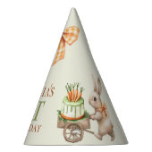 いくつかのバニーニンジン1st誕生日の水色 パーティーハット (右)