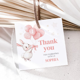 いくつかのバニーバルーンバースデーパーティースクエア フェイバータグ