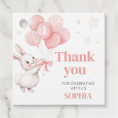 いくつかのバニーバルーンバースデーパーティースクエア フェイバータグ (正面)