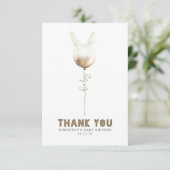 いくつかのバニーバルーンベビーシャワー小さいありがとう サンキューカード (スタンド正面)