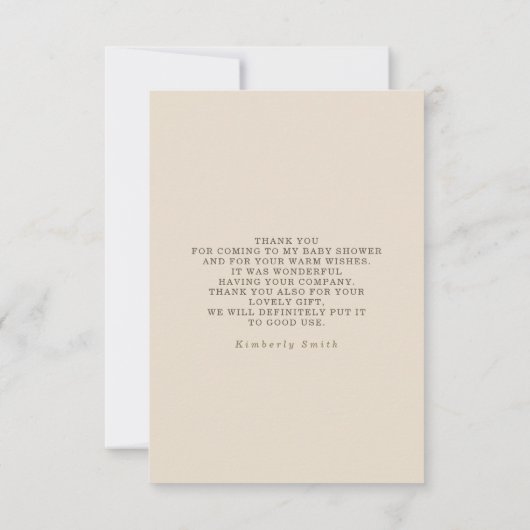 いくつかのバニーバルーンベビーシャワー小さいありがとう サンキューカード (裏面)