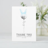 いくつかのバニーバルーンベビーシャワー小さいありがとう サンキューカード (スタンド正面)