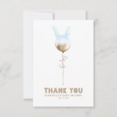 いくつかのバニーバルーンベビーシャワー小さいありがとう サンキューカード (正面)