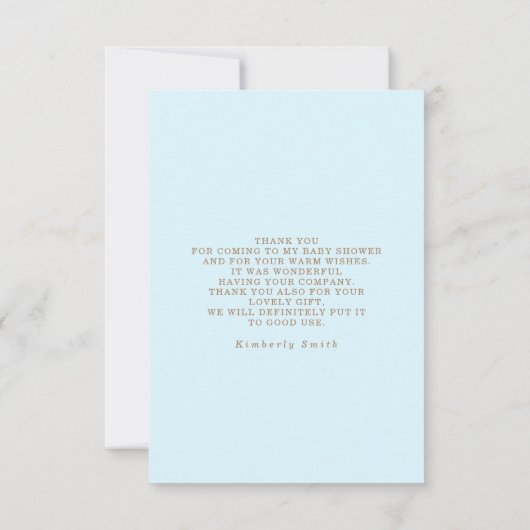 いくつかのバニーバルーンベビーシャワー小さいありがとう サンキューカード (裏面)