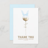 いくつかのバニーバルーンベビーシャワー小さいありがとう サンキューカード (正面/裏面)