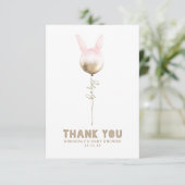いくつかのバニーバルーンベビーシャワー小さいありがとう サンキューカード (スタンド正面)