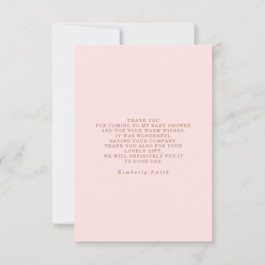 いくつかのバニーバルーンベビーシャワー小さいありがとう サンキューカード (裏面)