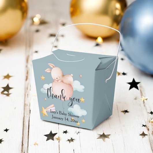 いくつかのバニーバルーン&射撃、 発砲スターベビーシャワー フェイバーボックス