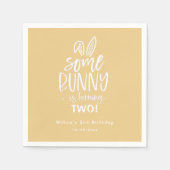 いくつかのバニーバースデーパーティナプキンス スタンダードカクテルナプキン (正面)