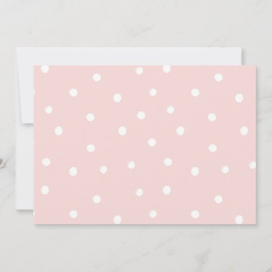 いくつかのバニーピンクの赤ちゃん女の子1イースター1日の誕生日 招待状 (裏面)