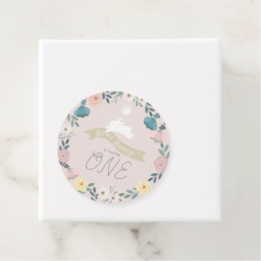 いくつかのバニーフローラガーデン1stバースデーピンク フェイバータグ (インサイチュ)