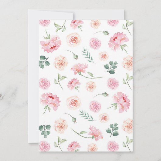 いくつかのバニーフローラ誕生日パーティーの招待 招待状 (裏面)