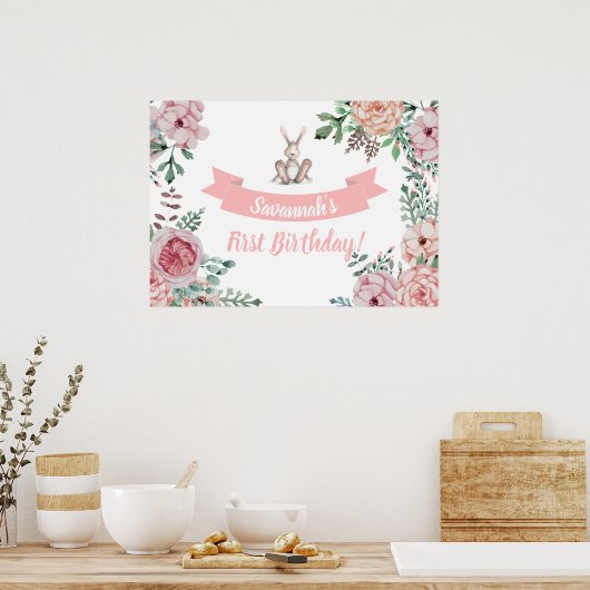 いくつかのバニーフローラ誕生日ポスター ポスター (キッチン)