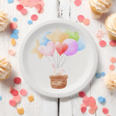 いくつかのバニーレインボーバルーンバンベイビーシャワー紙 ペーパープレート