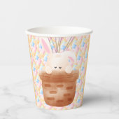 いくつかのバニーレインボーバルーンバンベイビーシャワー 紙コップ (正面)