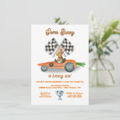 いくつかのバニーレースカーイースター春誕生日 招待状 (スタンド正面)