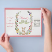 いくつかのバニーワイルドフラワー誕生日チップバッグラッパー チラシ (手)