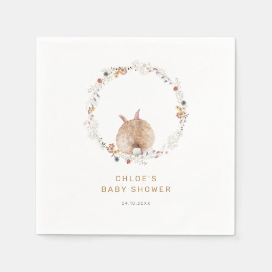 いくつかのバニー復活祭の赤ちゃんシャワーへようこそ スタンダードカクテルナプキン (正面)