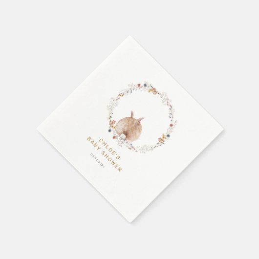 いくつかのバニー復活祭の赤ちゃんシャワーへようこそ スタンダードカクテルナプキン (角)