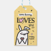 いくつかのバニー愛あなたハッピーイースターギフトラベル ギフトタグ (正面)