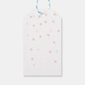 いくつかのバニー感謝メッセージカードピンクの女の子イースター ギフトタグ (裏面)