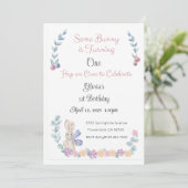 いくつかのバニー招待状、1歳の誕生日、2歳の誕生日 招待状 (スタンド正面)