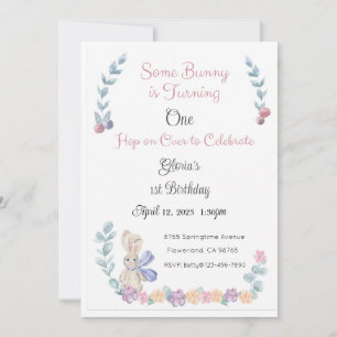 いくつかのバニー招待状、1歳の誕生日、2歳の誕生日 招待状