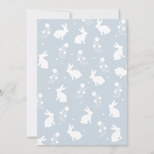 いくつかのバニー甘いフローラの赤ちゃんシャワー 招待状 (裏面)