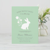 いくつかのバニー甘いフローラの赤ちゃんシャワー 招待状 (スタンド正面)