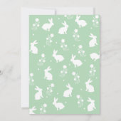 いくつかのバニー甘いフローラの赤ちゃんシャワー 招待状 (裏面)