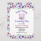 いくつかのバニー編集可能誕生日招待状 招待状 (正面/裏面)