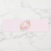 いくつかのバニー誕生日ウォーターボトルラベルピンク ペットボトルラベル (シングルラベル)