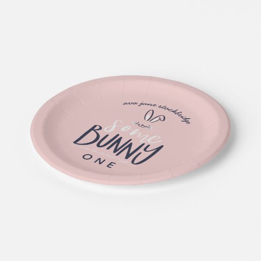 いくつかのバニー誕生日パーティープレート ペーパープレート (アングル)